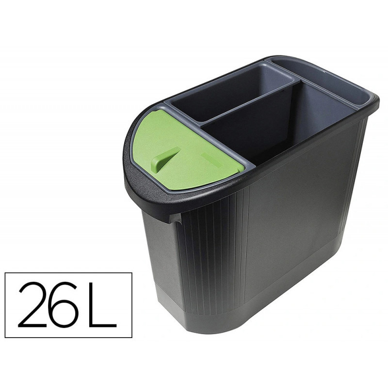 Corbeille tri selectif noir