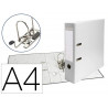 Classeur à levier exacompta a4 polypropylène dos 80mm coloris blanc