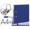 Classeur à levier exacompta prem'touch a4+ polypropylène dos 50mm coloris bleu foncé