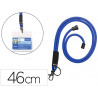 Cordon rd porte-badge 46cm p10 coloris bleu