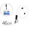 Cordon rd porte-badge 46cm p10 coloris blanc