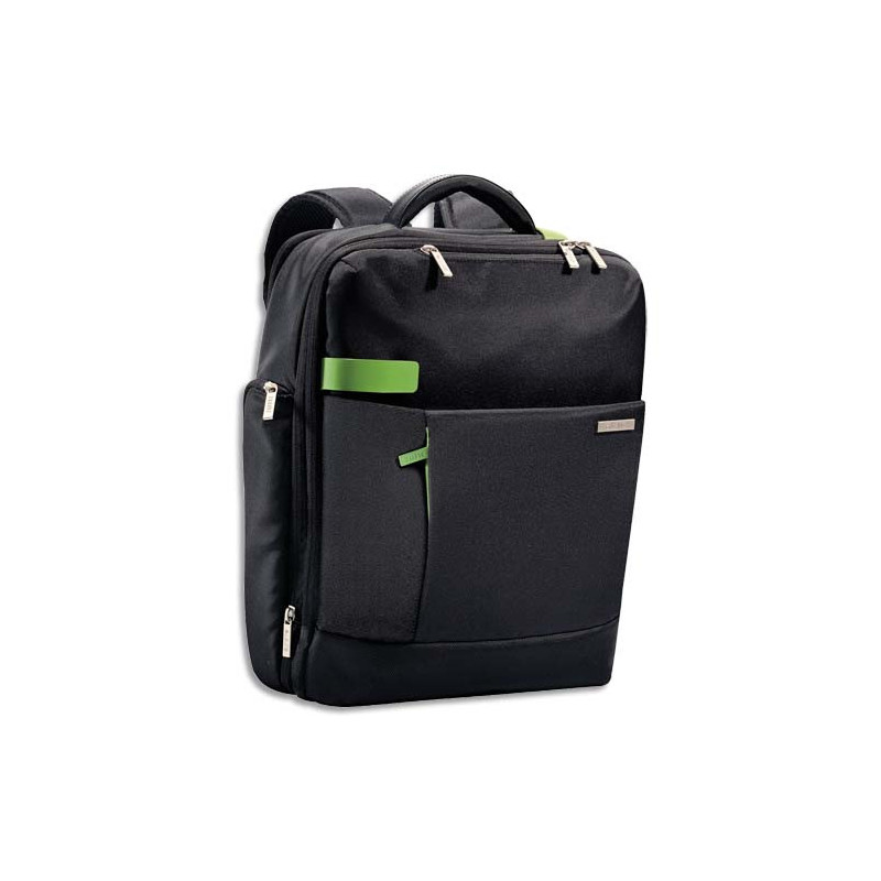 LEITZ Sac à dos Inch Backpack pour ordinateur 15,6'' 2 compartiments + pochettes L31 x H40 x P14 cm Noir