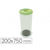 Collecteur de piles usagees viso acrylique fond mousse couvercle amovible parfaite stabilite diametre 20cm hauteur 75cm