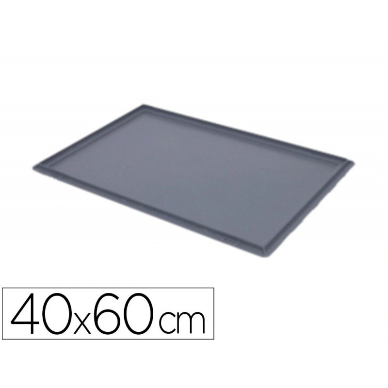 Couvercle viso bac manutention polypropylene 40x60cm gris