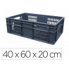 Bac manutention viso polypropylene tres rigide parois renforcees empilable 37l charge 30kg 40x60x20cm gris
