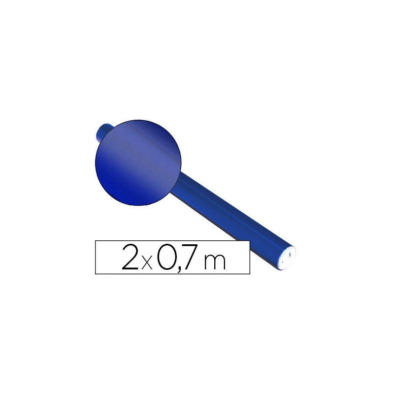 Papier métallisé clairefontaine 80g/m2 coloris bleu rouleau 0.7x2m