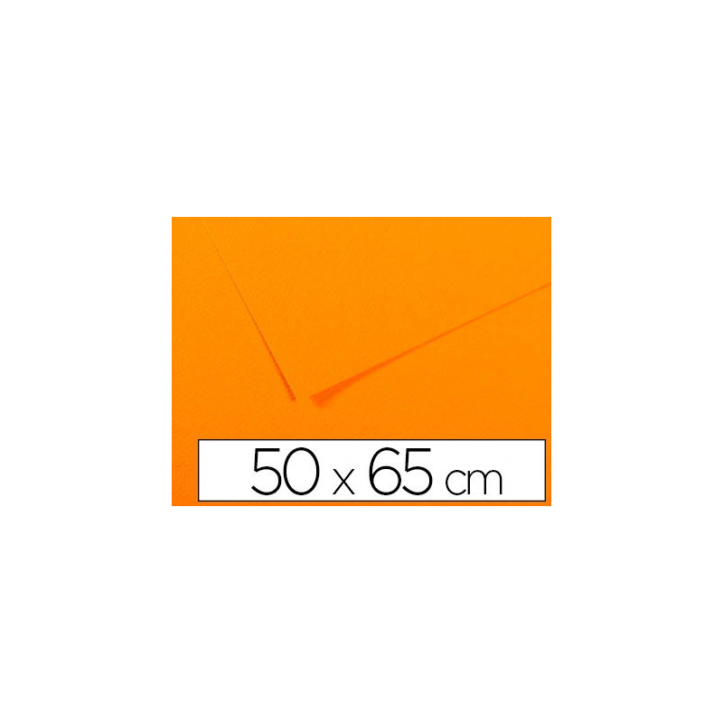 Papier dessin canson feuille mi-teintes nº553 grain gélatiné haute teneur coton 160g 50x65cm unicolore jaune soleil