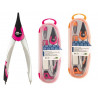 Compas liderpapel adaptateur universel mines taille-mines et gomme coloris assortis
