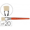 Brosse plate raphaël soie de porc nº20 virole fer blanc nickelé