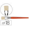 Brosse plate raphaël soie de porc nº18 virole fer blanc nickelé