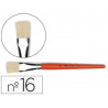 Brosse plate raphaël soie de porc nº16 virole fer blanc nickelé
