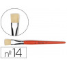 Brosse plate raphaël soie de porc nº14 virole fer blanc nickelé