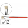Brosse plate raphaël soie de porc nº12 virole fer blanc nickelé