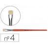 Brosse plate raphaël soie de porc nº4 virole fer blanc nickelé