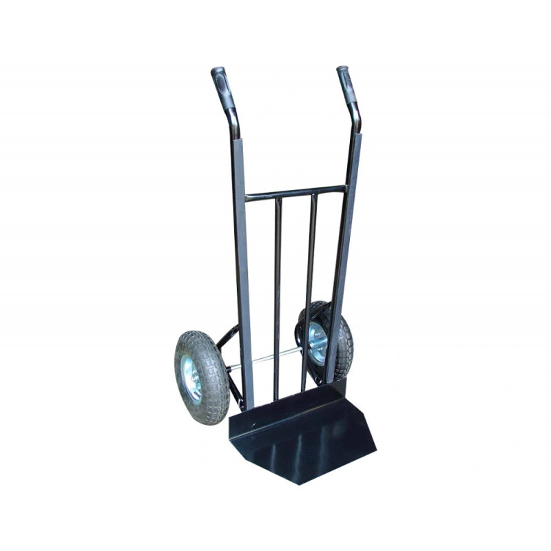 Diable professionnel 1225x557x625mm plateforme fixe 2 roues gonflables charge max 250gá