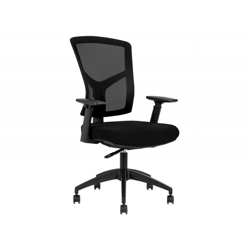 Siege de bureau mt international mt407 dossier tissu en resille noire reglable mecanisme synchrone noir