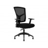 Siege de bureau mt international mt407 dossier tissu en resille noire reglable mecanisme synchrone noir