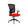 Siege de bureau mt international mt407 dossier en resille noir reglable mecanisme synchrone rouge