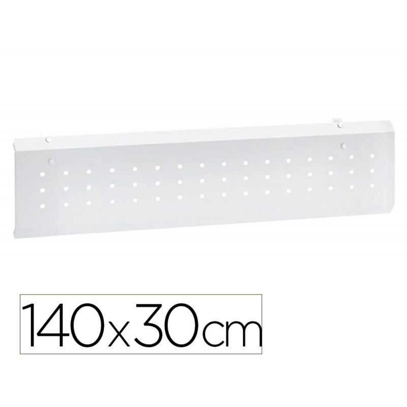 Voile de fond mt international metallique 140x30cm coloris blanc
