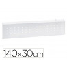 Voile de fond mt international metallique 140x30cm coloris blanc