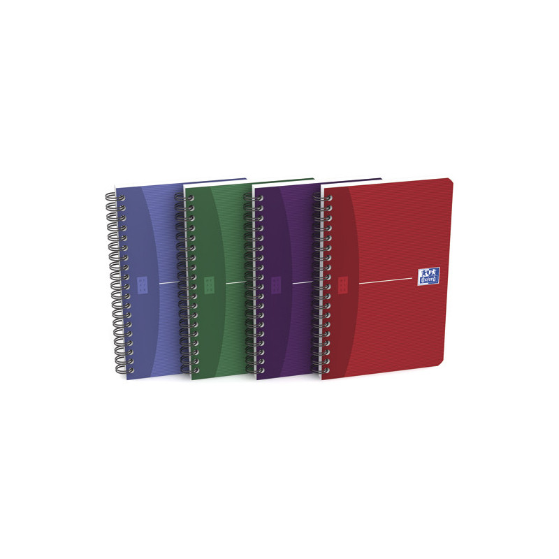 OXFORD Carnet spiralé Essentials 11x17cm, 180 pages 5x5. Couverture carte souple assortie