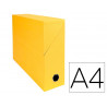 Boite transfert exacompta iderama carton recouvert papier toile 15/10e a4 25x33cm dos 90mm oeillet jaune