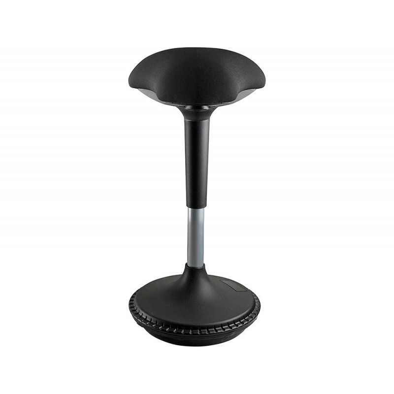 Tabouret unilux moove ergonomique revetement polyester hauteur reglable assise 310mm coloris noir