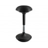 Tabouret unilux moove ergonomique revetement polyester hauteur reglable assise 310mm coloris noir