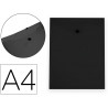 Pochette enveloppe liderpapel polypropylene 180 microns a4 297x210mm avec soufflet 300f fermeture bouton noir opaque