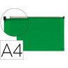 Pochette enveloppe liderpapel polypropylne 180 microns a4 210x297mm fermeture clair vert translucide