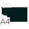 Pochette enveloppe liderpapel polypropylene 180 microns a4 210x297mm fermeture eclair noir opaque