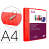 Classeur kangourou liderpapel 2 anneaux en d 40mm polypropylene 283x320mm document a4 coloris rouge