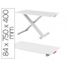 Station de travail leitz assis/debout ergo cosy pour ordinateur portable coloris gris clair