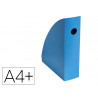 Porte-revues exacompta mag-cube bee blue plastique recycle a4+ oeillet de prehension coloris turquoise