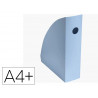 Porte-revues exacompta mag-cube bee blue plastique recycle a4+ oeillet de prehension coloris bleu clair