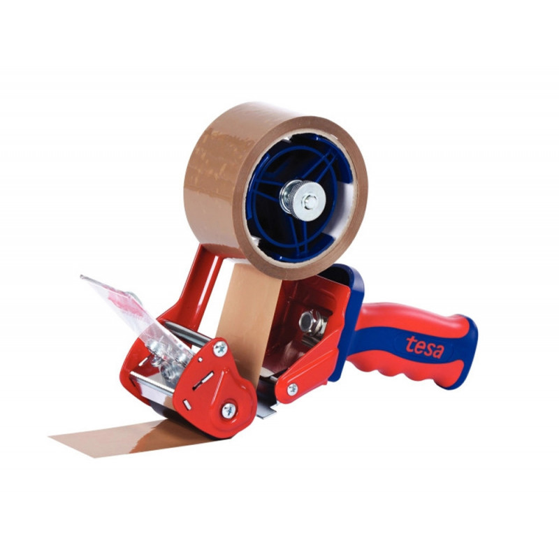 Devidoir tesa manuel emballage armature et lame metal poignee abs coloris bleu + 2 rouleaux adhsefis 66mx50mm