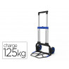 Diable viso manutention pliant telescopique aluminium bavette rabattable roues caoutchouc charge maximale 125kg