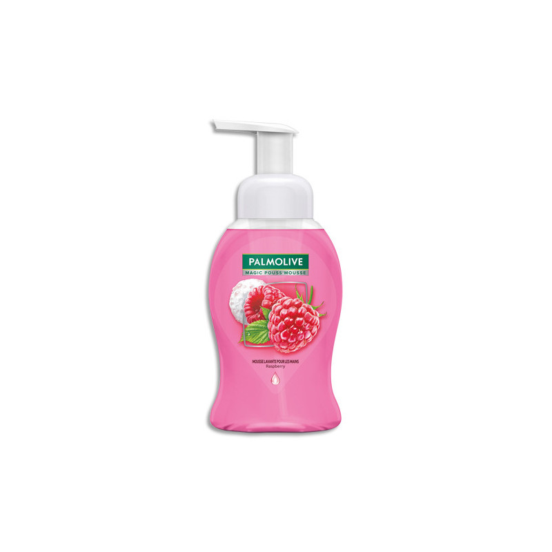 PALMOLIVE Flacon pompe 250ml mousse lavante Pouss'Mousse volumineuse et compacte parfum Framboise