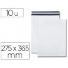 Pochette gpv polyethylene adhesive 275x365 blanc/noir paquet de 10