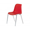 Chaise coque mt international mtga102 polypropylene coloris rouge