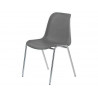 Chaise coque mt international mtga102 polypropylene coloris gris