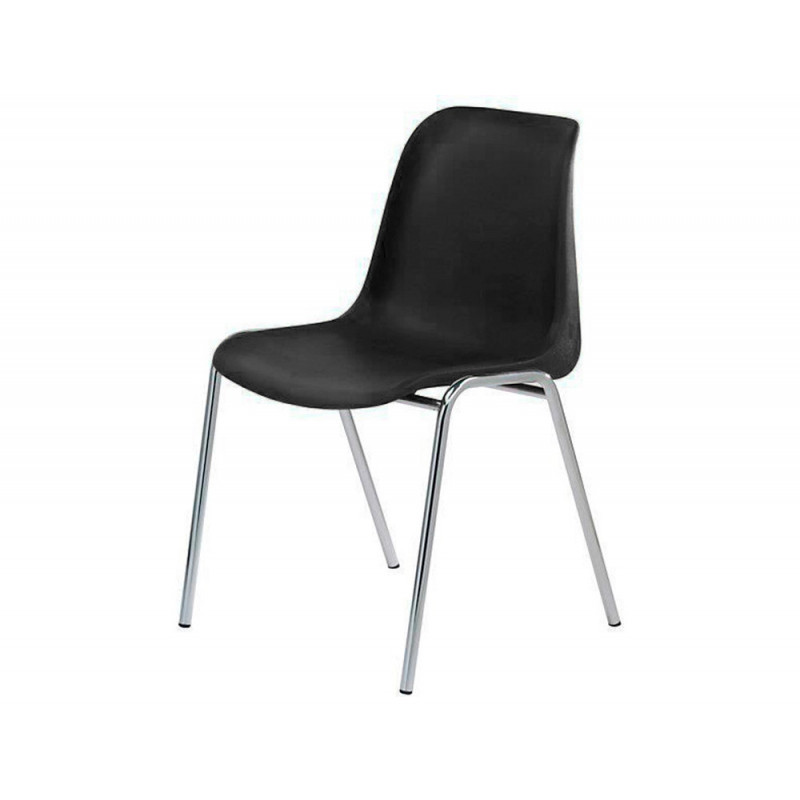 Chaise coque mt international mtga102 polypropylene coloris noir