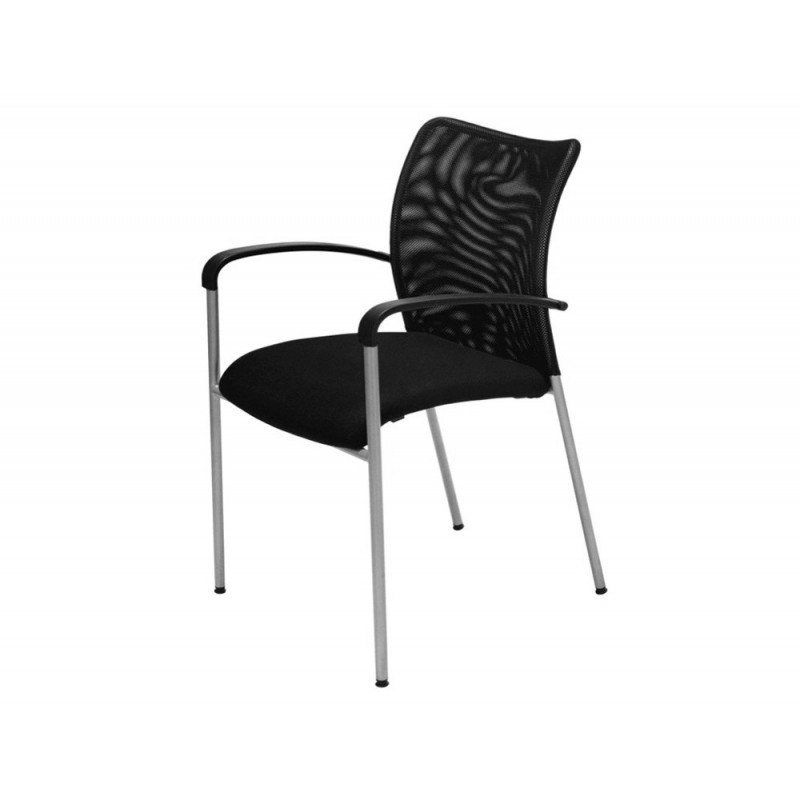 Fauteuil de visiteur mt international 3157 dossier reglable resille noir
