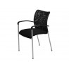 Fauteuil de visiteur mt international 3157 dossier reglable resille noir