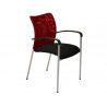 Fauteuil de visiteur mt international 3157 dossier reglable resille rouge