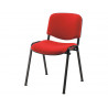 Chaise visiteur mt international pied noir rouge