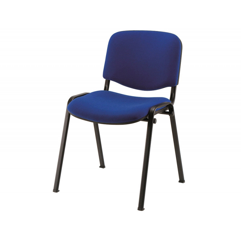 Chaise visiteur mt international pied noir bleu