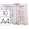 Kit de consultation tarifold mural antimicrobien format a4 10 poches blanc