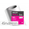 Papier clairefontaine plan extra blanc largeur 45mx914mm 90g application jet d'encre qualite photo bobine