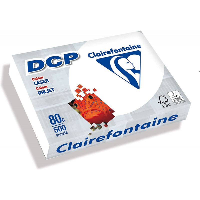 Papier clairefontaine multifonction laser couleur dc haute qualite a3 80g/m2 blanc parfaite opacite paquet